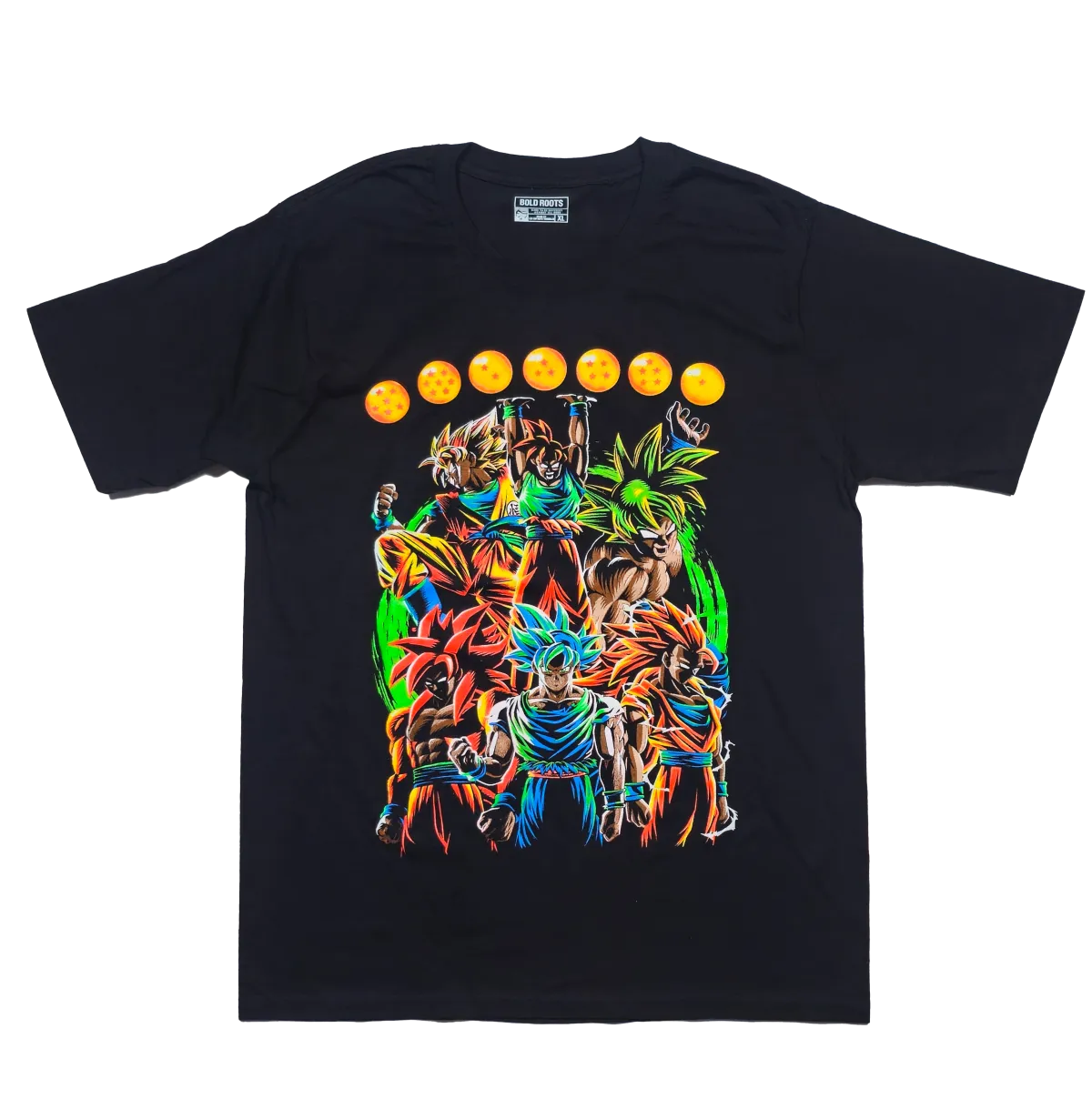 Goku all forms-LIMITED EDITION NEON UV-ACTIVE TEE