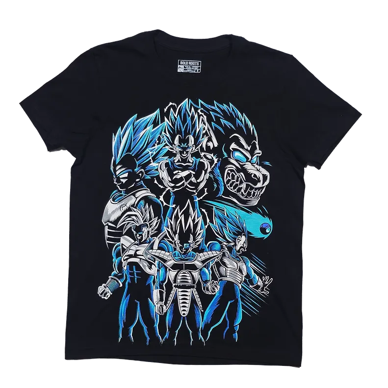 Vegeta All forms -LIMITED EDITION NEON UV-ACTIVE TEE